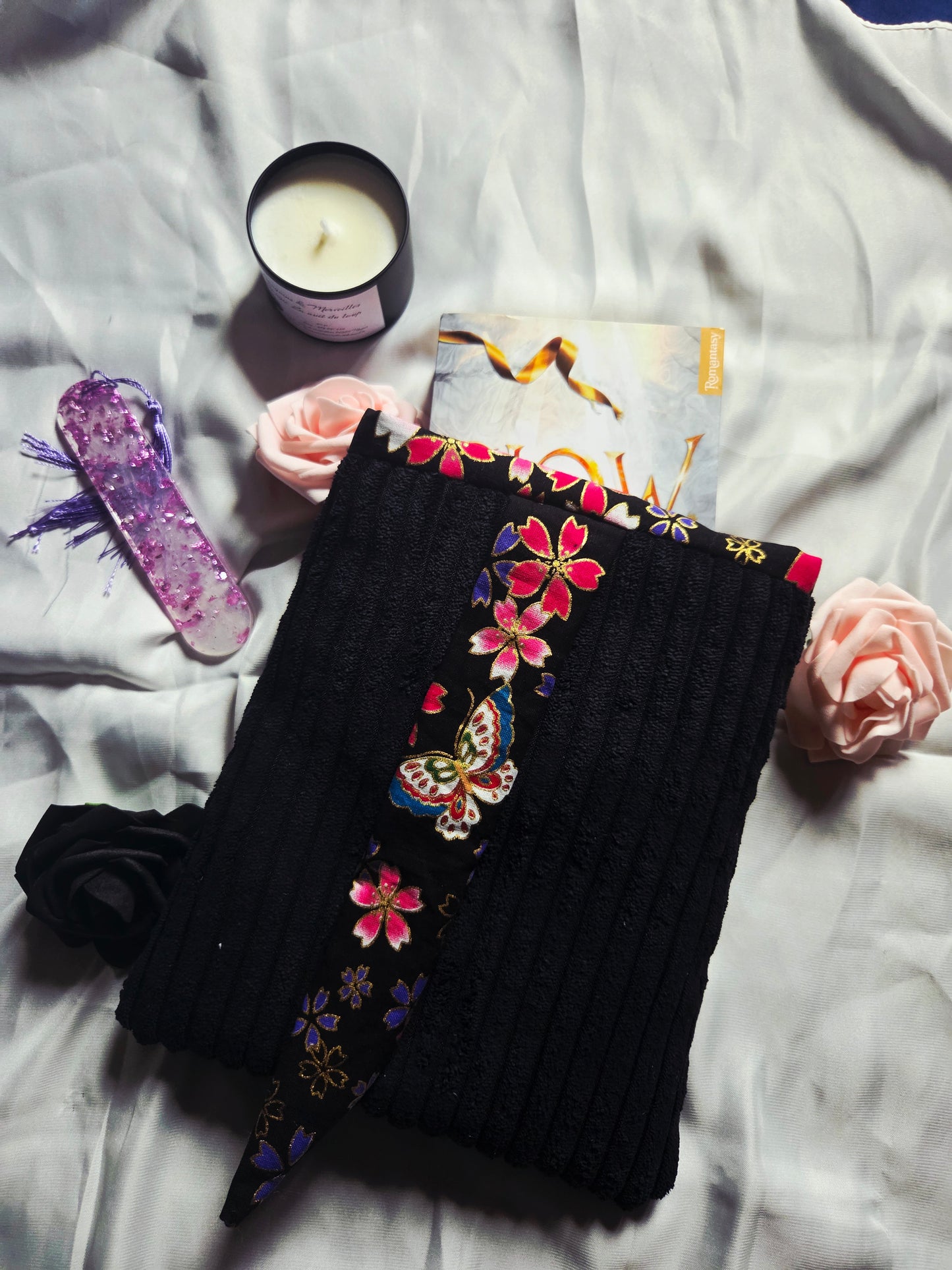 Pochette livresque en tissus - Fait main