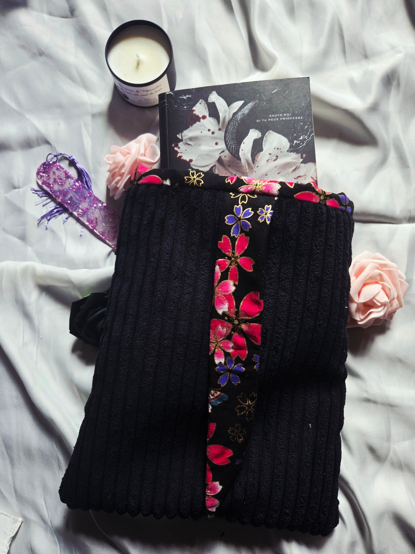 Pochette livresque en tissus - Fait main